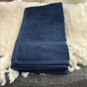 Navy Blue Hand Towel Set of 4